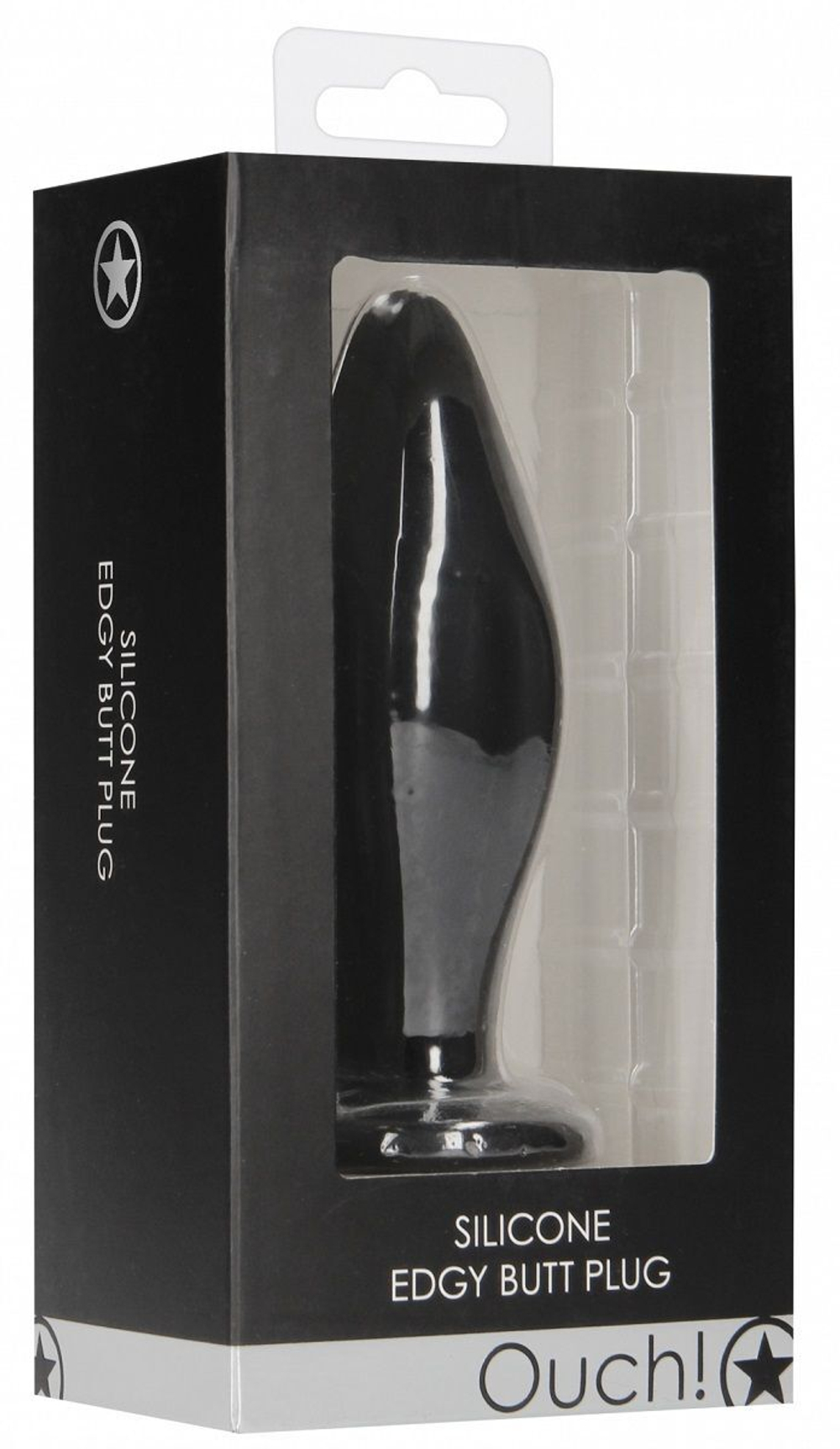 Черная анальная пробка Edgy Butt Plug - 11,4 см.