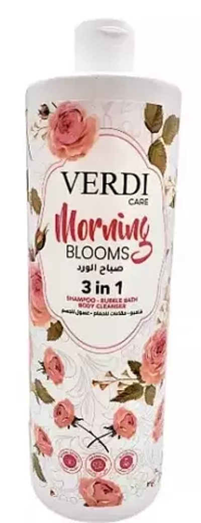 VERDI ШАМПУНЬ+ПЕНА+ГЕЛЬ д/тела  и волос 3в1,800мл УТРЕННИЕ ЦВЕТЫ/MORNING BLOOMS*12