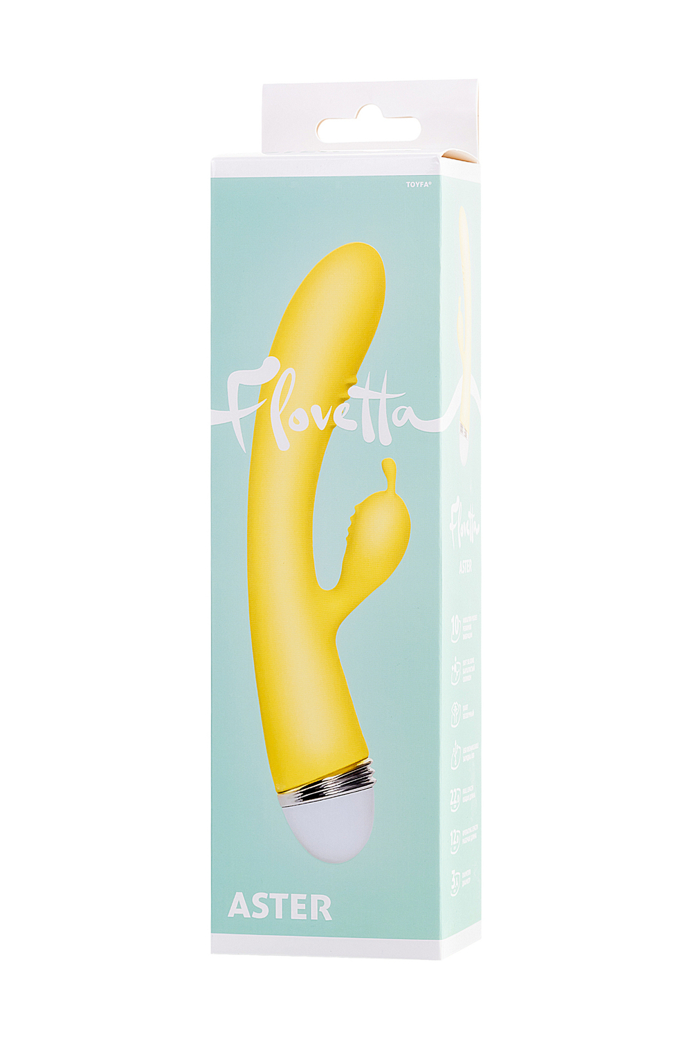 Вибратор с клиторальным стимулятором Flovetta Iris желтый 22 см