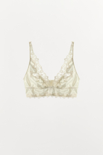 Атласный бюстгальтер с кружевом — ZARA