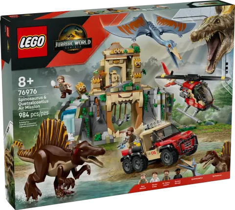 Конструктор LEGO Jurassic World 76976 Воздушная миссия спинозавра и Кецалькоатля