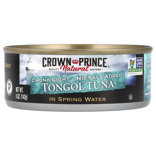 Crown Prince Natural, австралийский тунец, небольшими кусками, в родниковой воде, без добавления соли, 142 г (5 унций)