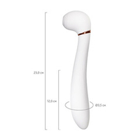 Белый вибратор с вакуумной стимуляцией 23см ToyFa Flovetta Jasmine 457714