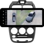Магнитола для Hyundai Accent 2000-2011 (рамка 1 кнопка) - Teyes LUX ONE 360 монитор 12.3" 2K QLED на Android 10, Быстрая, CarPlay, 4G SIM-слот, 4 камеры в комплекте