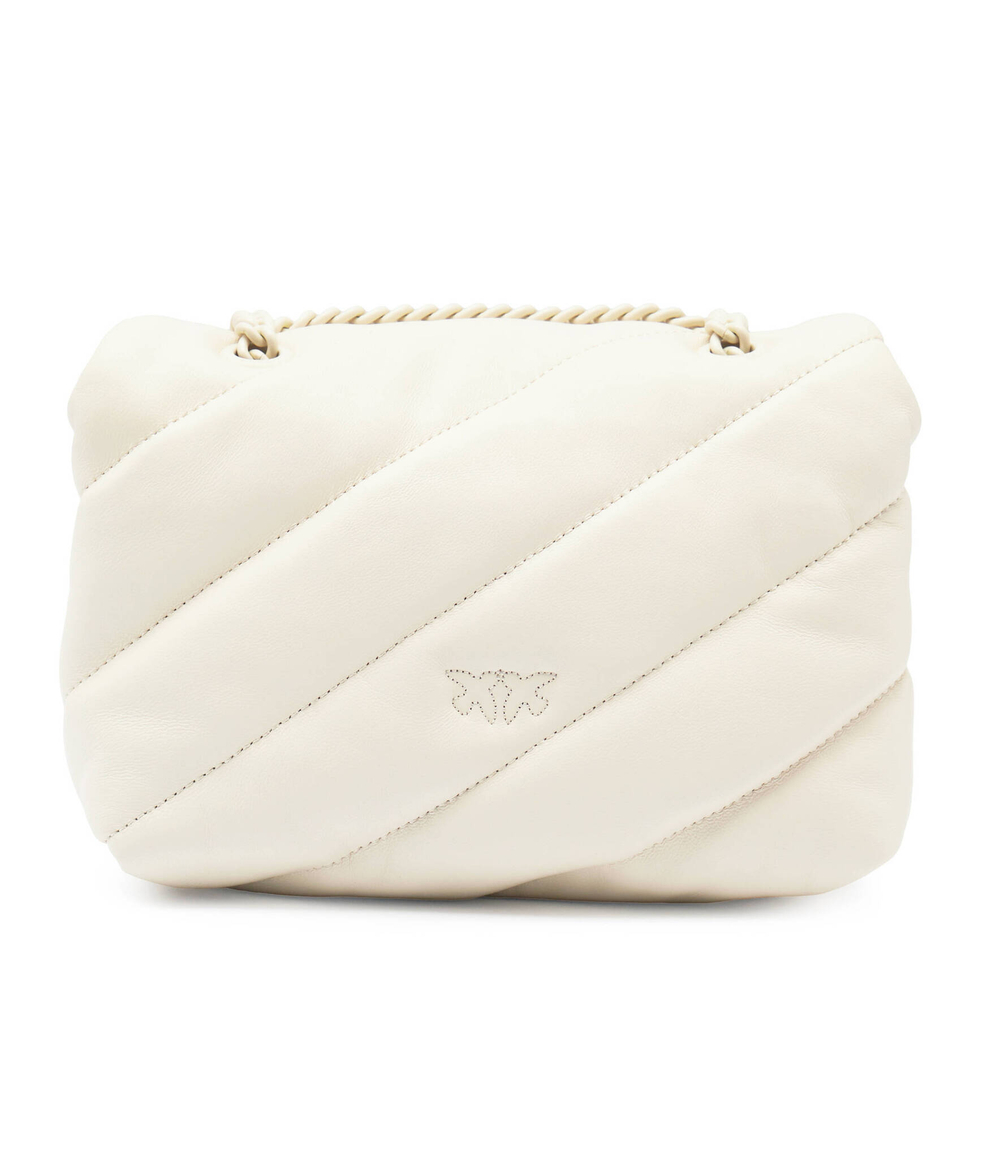 Кожаная сумка через плечо LOVE PUFF MINI CL Pinko - экрю(100039 A1JO)