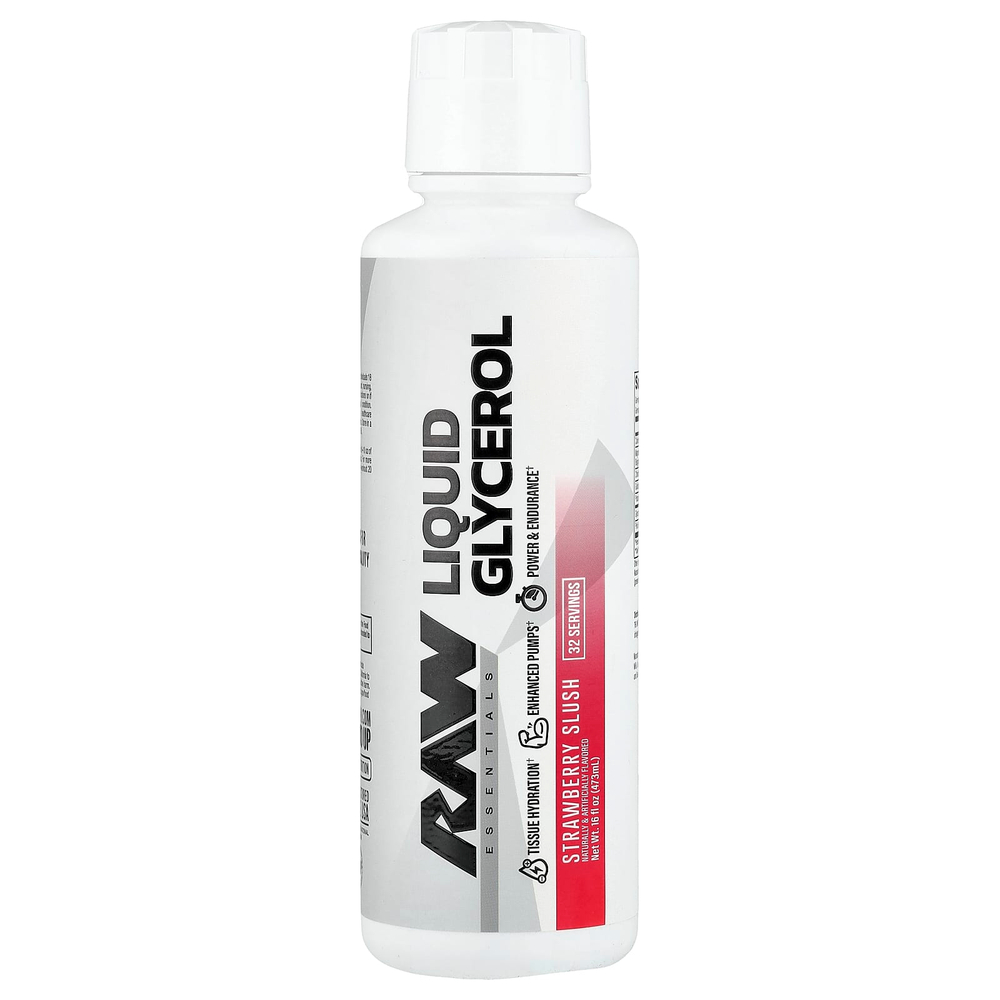 Raw Nutrition, жидкий глицерин, со вкусом клубничной каши, 473 мл (16 жидк. унций)