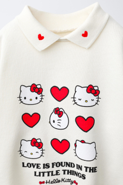 ZARA ТОЛСТОВКА-ПОЛО HELLO KITTY © SANRIO, БЕЛЫЙ