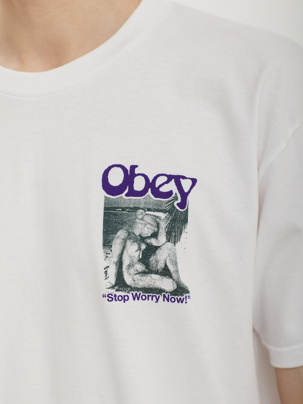 Мужская Футболка Obey Stop Worry Now