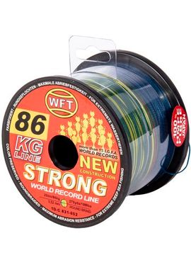 Леска плетёная WFT KG STRONG Multicolor 250 м, 0,52 мм