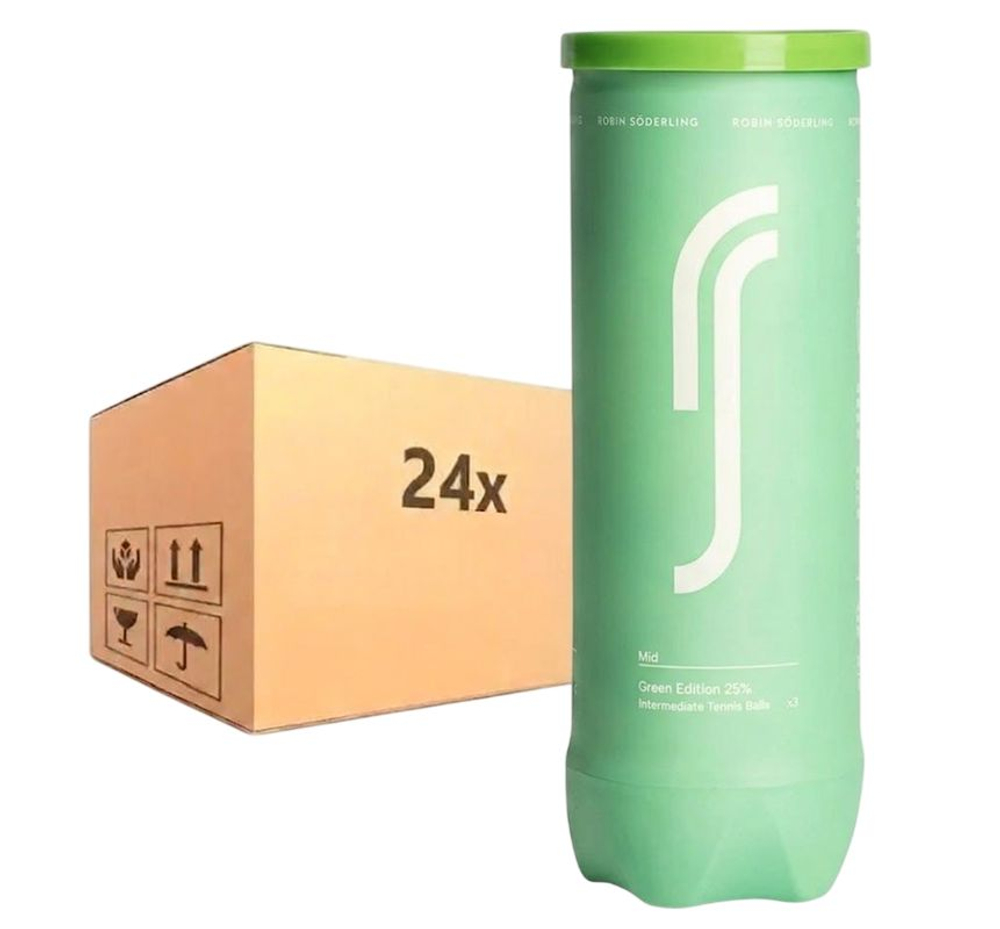 Juniorskie pilki tenisowe Robin Soderling Green Edition Stage 1 24x 3B