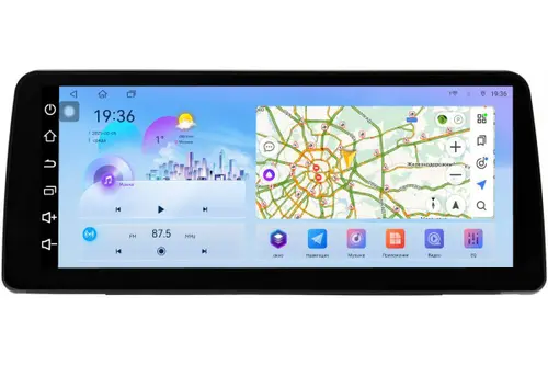 Магнитола в рамку 9", 10" и LUX - Farcar 903LUX монитор 12.3" (трапеция) QLED+2K на Android 14, Быстрая, CarPlay, 4G SIM-слот