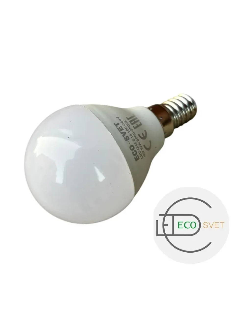 Светодиодная Led Лампа G45 6W Е14 тёпл 10шт