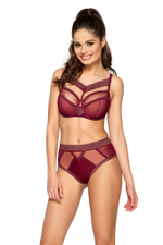 Бюстгальтер Lou Lou на косточках с шитыми чашками (Размер: 85E) (Цвет: бордовый)