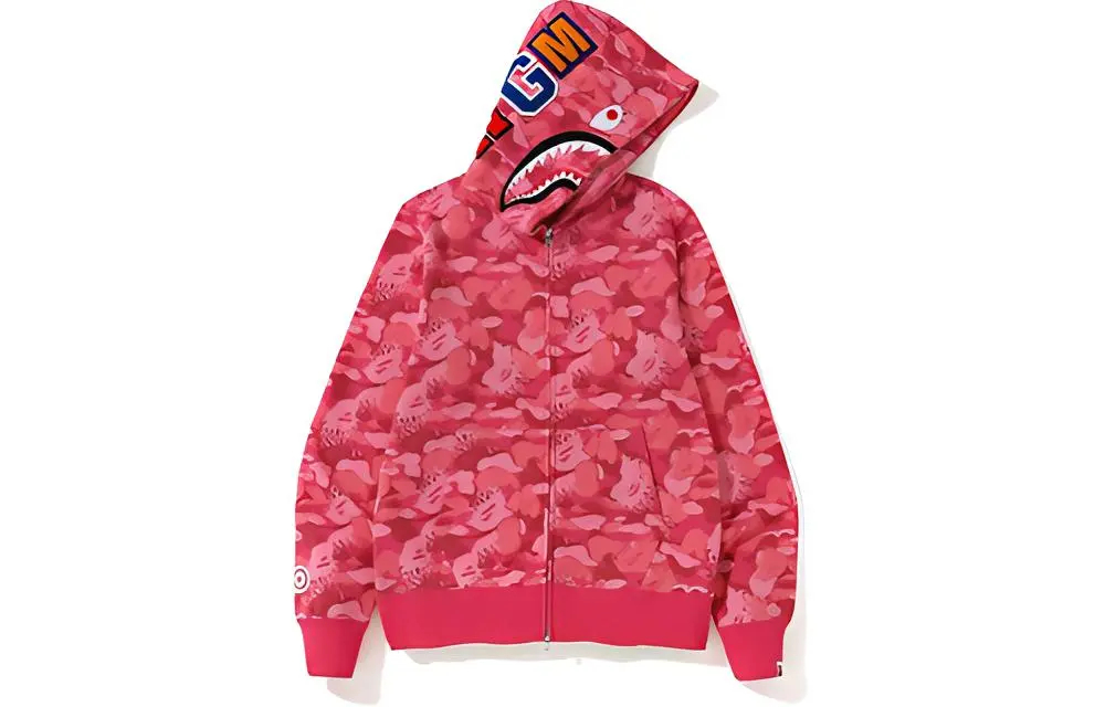 A Bathing Ape Fire Camo Shark Full Zip Худи