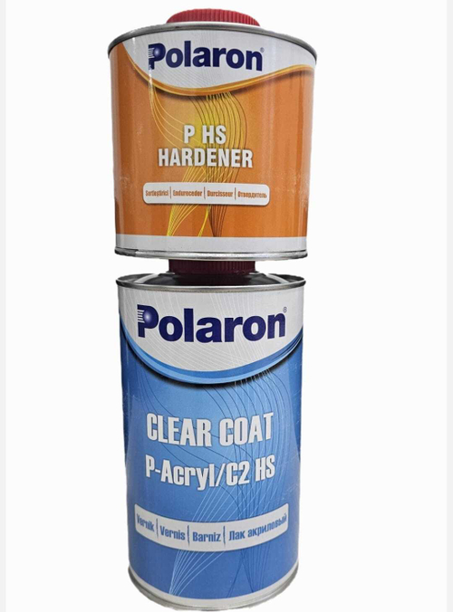 POLARON Лак P-Acryl/C2 HS Acryiic Clear Coat 1л + Отв. P-HS 0,5л.
