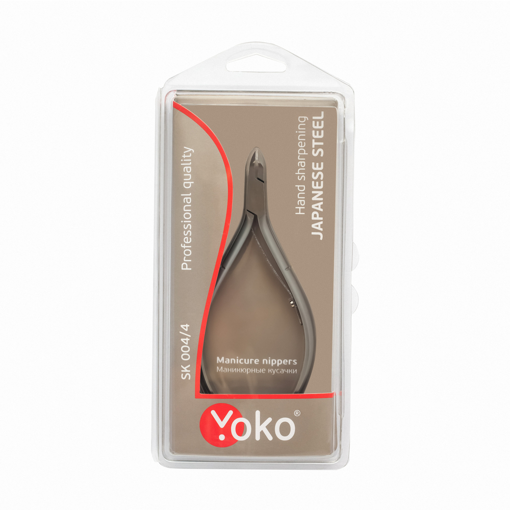 Yoko Кусачки SK 004-4 для кутикулы серия Premium с одинарной пружиной и лезвием, 4 мм