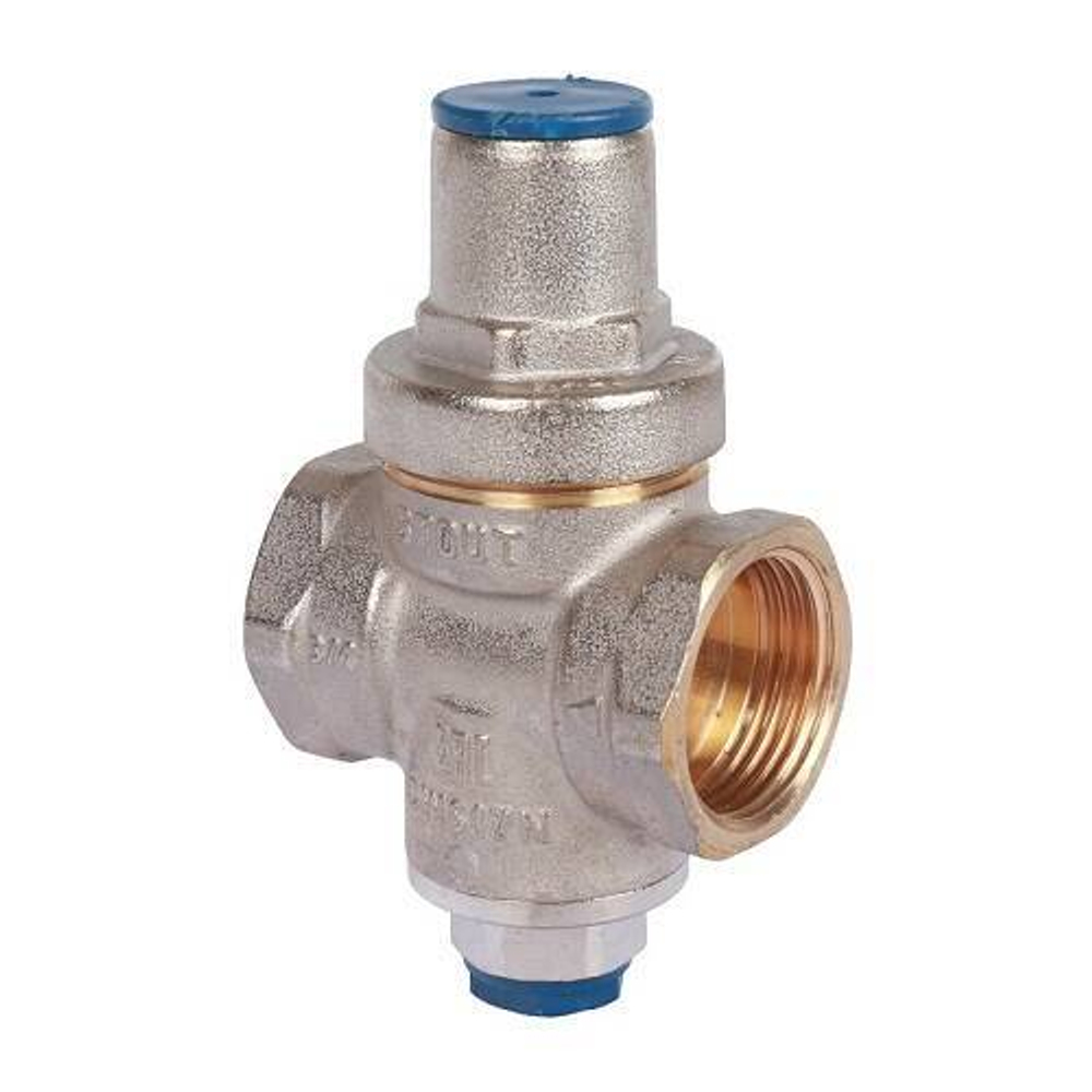 Регулятор давления поршневой STOUT - 3/4" (ВР/ВР, PN16, Tmax 130°C, EPDM, с выходом для манометра)