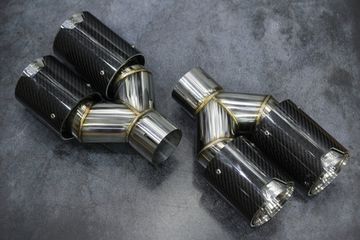Насадки на глушитель M Power style с карбоном 63/89 двойная пара
