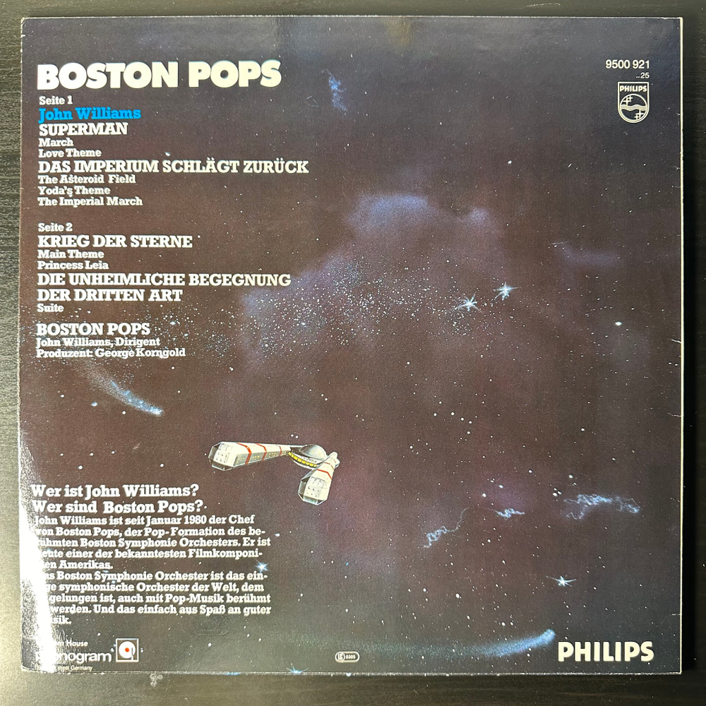 Boston Pop Und John Williams ‎– Boston Pops (Германия 1980г.)