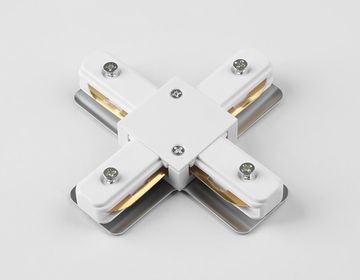 Коннектор Х-образный для однофазного шинопровода GL7171 белый Standard 220V Ambrella