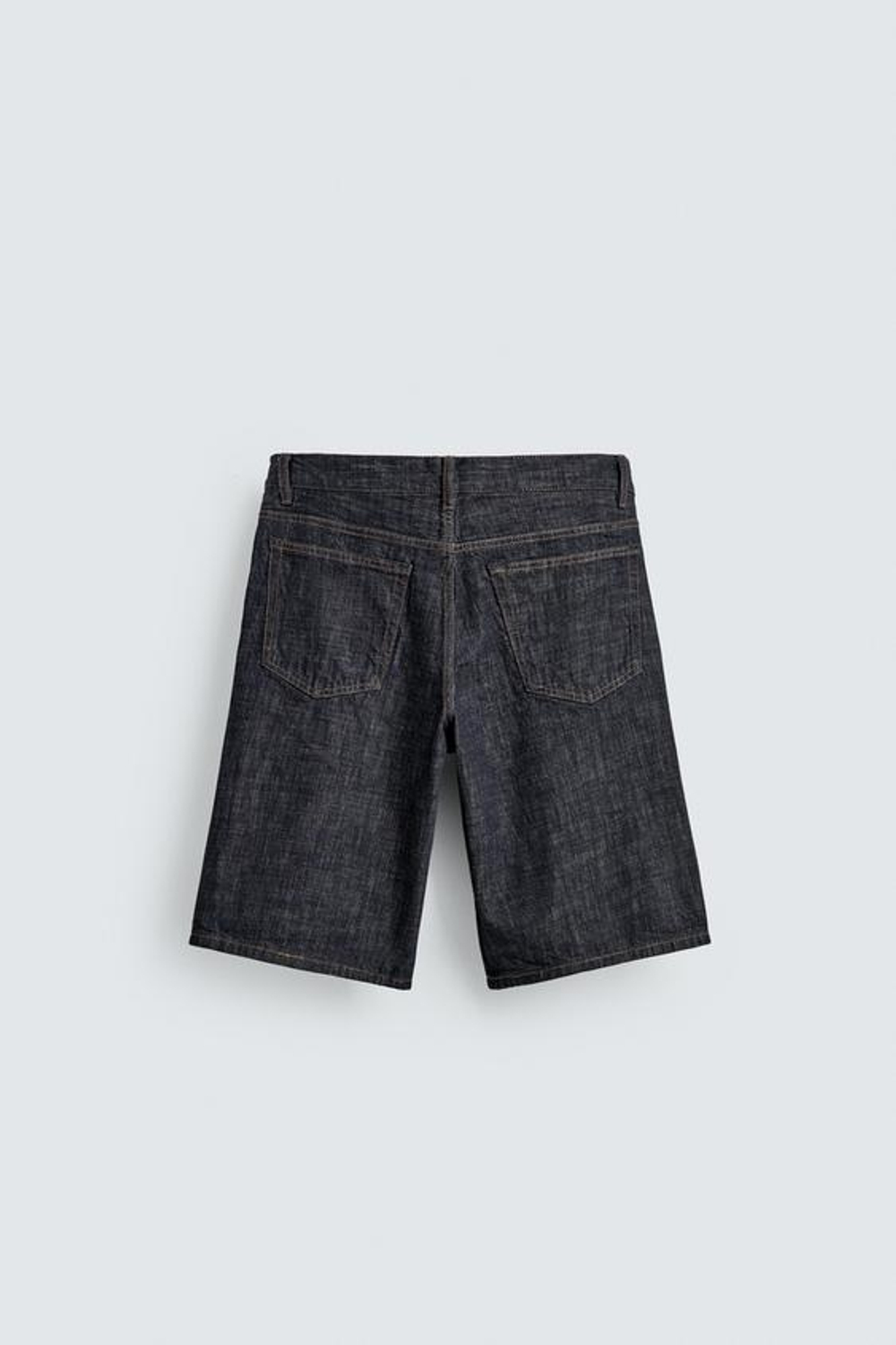 ZARA ДЖИНСОВЫЕ ШОРТЫ BAGGY FIT, ИНДИГО