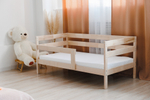 Кровать подростковая "Софа" 180*90 см без покраски 1 борт, (Pirogova wood)