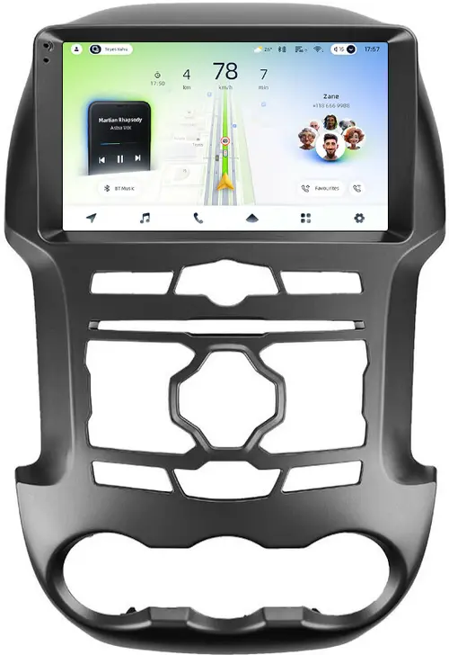 Магнитола для Ford Ranger 3 2011-2015 (рамка тип 1) - Teyes CC4L монитор 9" IPS, Android 14, Быстрая, Snapdragon 662, CarPlay, 4G SIM-слот