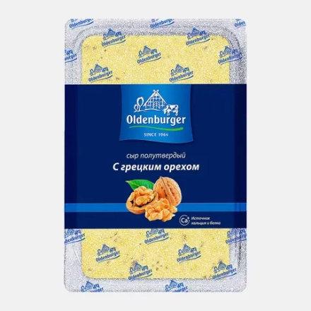 Сыр Oldenburger с грецкими орехами нарезка 45% 125г