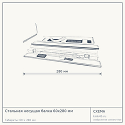 Стальная несущая балка 60х280 мм — от 17 000 ₽