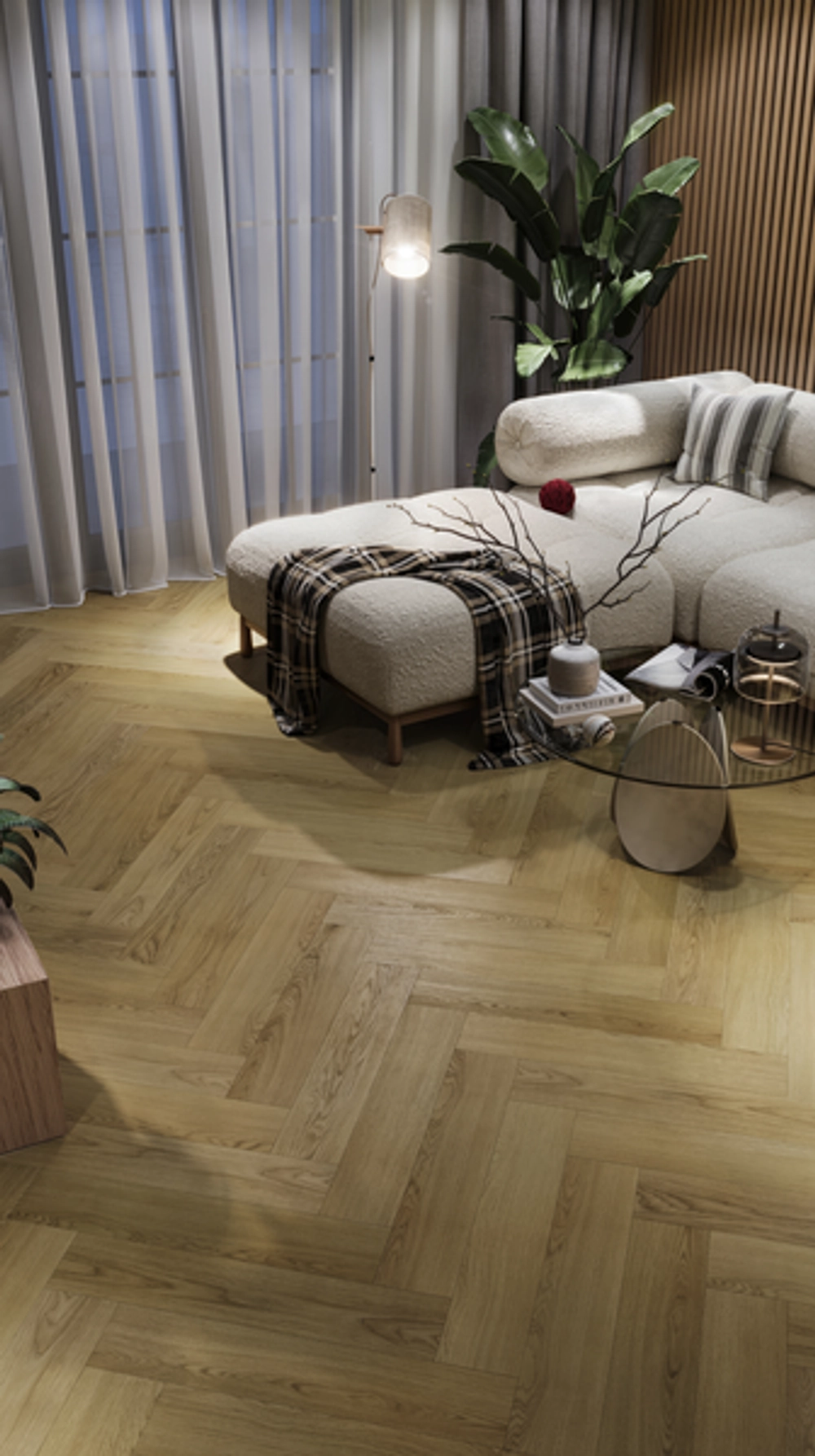 Кварц-винил SPC My Step Aqua Аква Херрингбон Корк Линео
