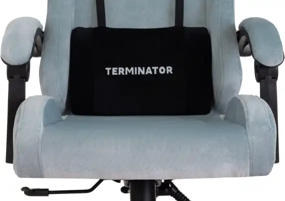 Кресло игровое Knight Terminator серо-голубой Light-28 крестов. металл