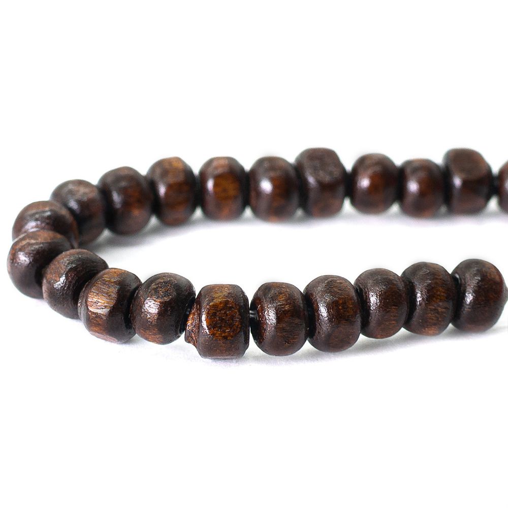 Бусины дерево ⌀10 мм, 50 г, Astra&Craft, т.коричневый