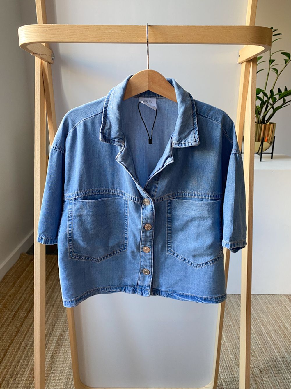 Новая джинсовая рубашка Zara, 140