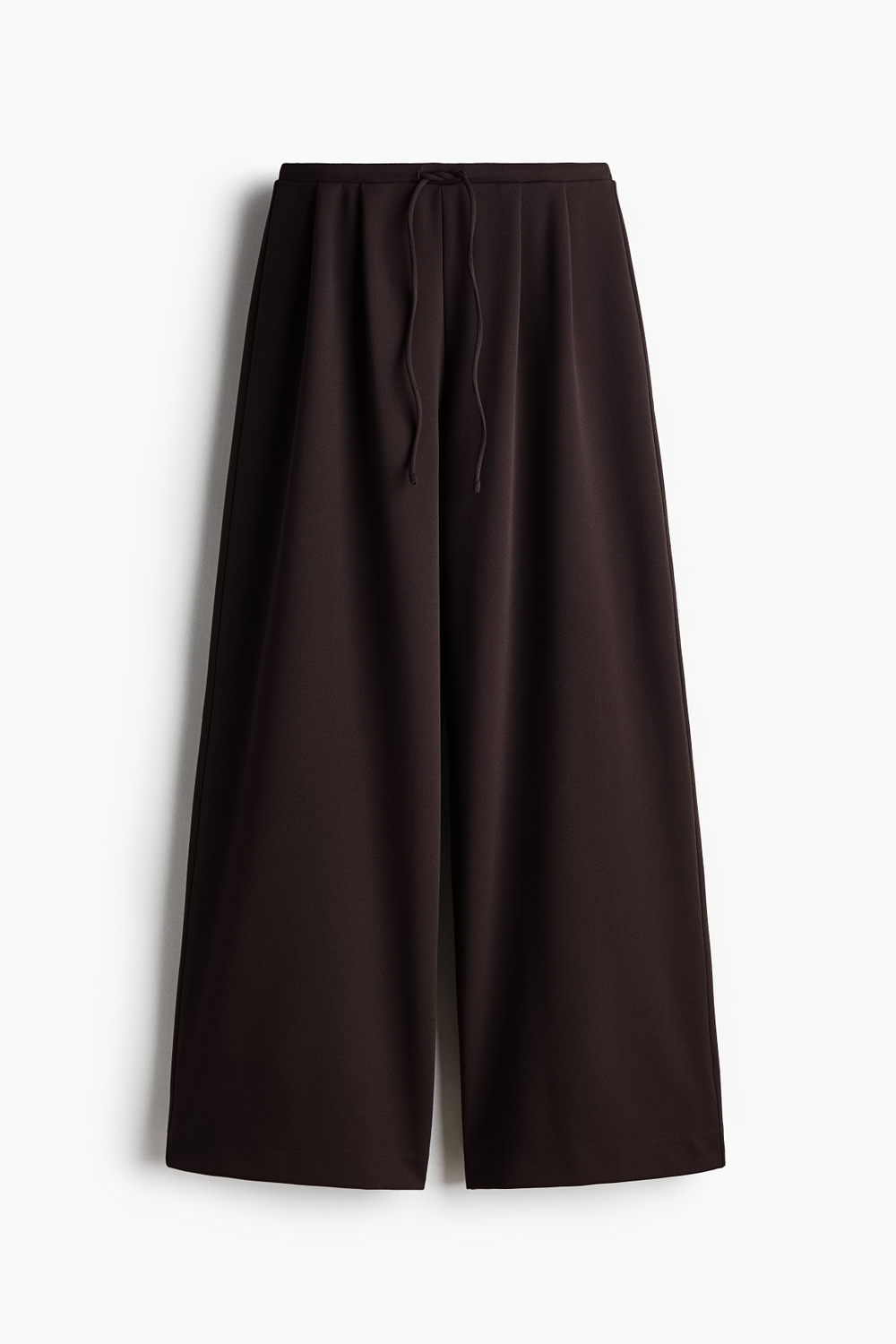 Брюки со складками и стяжкой — Чёрный - H&M