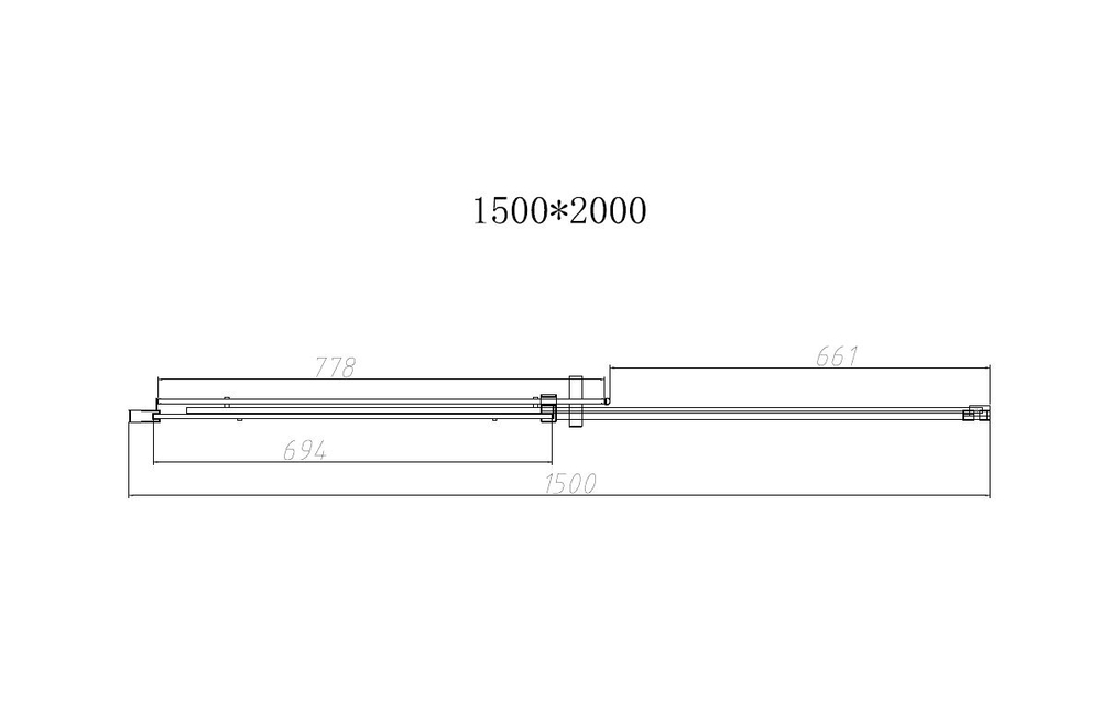 Душевая дверь Vincea Дайс (Dice) VDS-4D150CLB, 1500, черный, стекло прозрачное