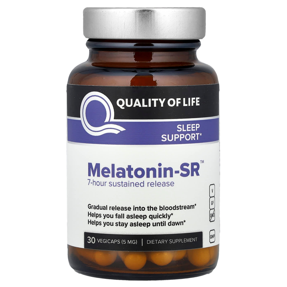 Quality of Life, Meltonin-SR™, 5 мг, 30 растительных капсул