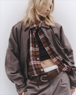 Zip-Up Shirt Jacket Shark Skin