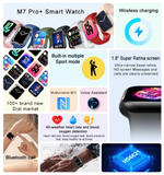 Умные смарт часы M7 Pro / Smart Watch 45мм, Series 7 (iOS/Android), беспроводная зарядка, цвет: Черный(Black)