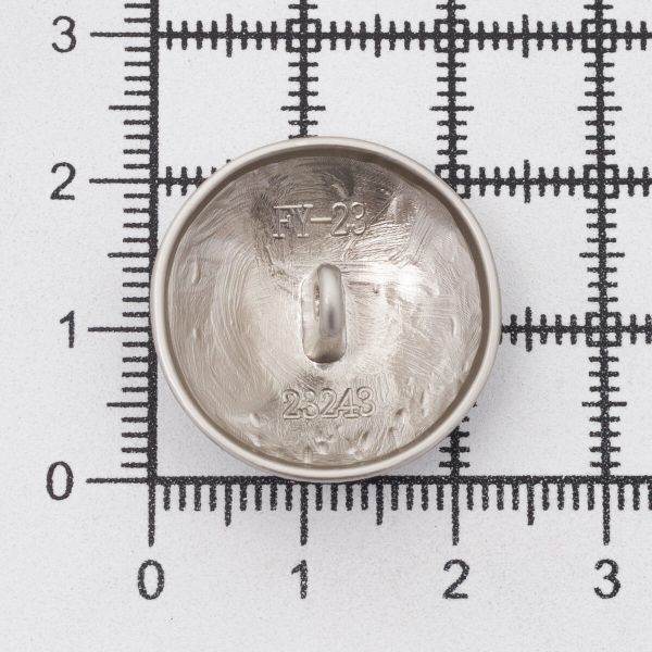 Пуговицы металл на ножке 36L=23 мм, M.Silver (матовый серебристый), 10 шт, MP21
