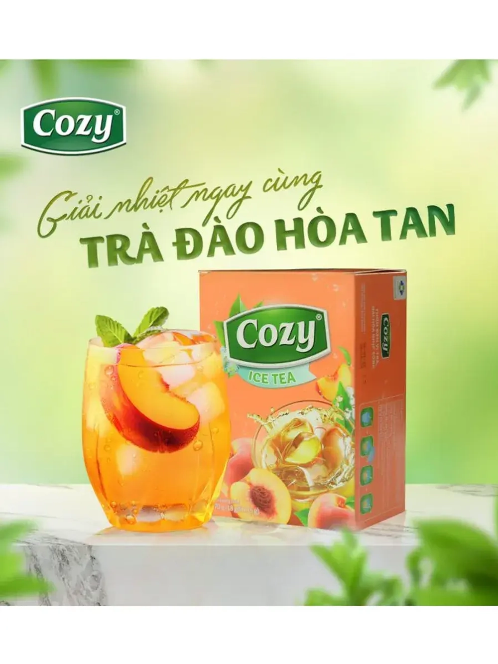 Растворимый вьетнамский чай со вкусом персика 240 г