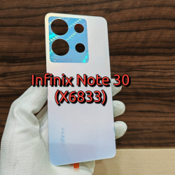 Крышка для Infinix Note 30 (X6833) Оригинальная (заднее стекло) цвет: Белый / Голубой