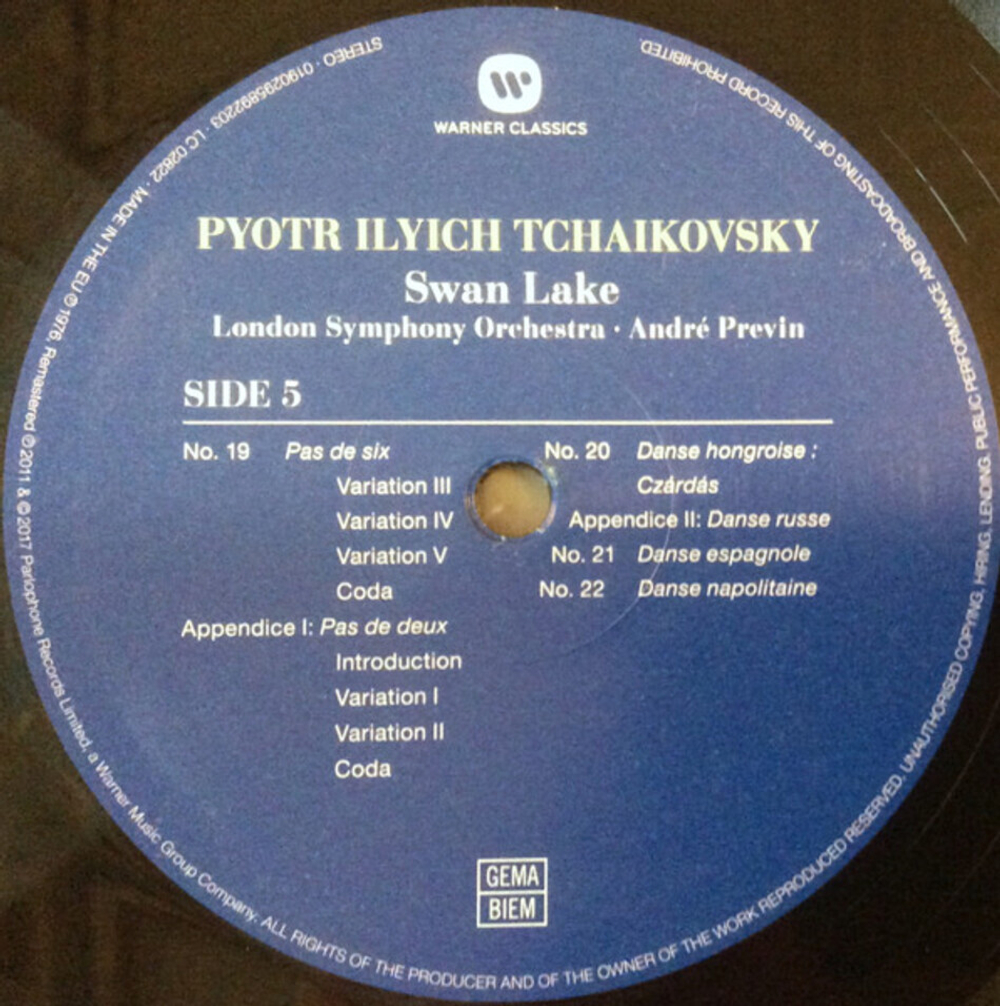 London Symphony Orchestra, Andre Previn / Tchaikovsky: Swan Lake (3LP)
