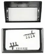 Магнитола для Nissan Tiida C11 2004-2013 (кондиционер/климат с прямоугольным экранчиком, рамка серая) - Teyes LUX ONE ROUND монитор 12.3" 2K QLED на Android 10, Быстрая, CarPlay, 4G SIM-слот