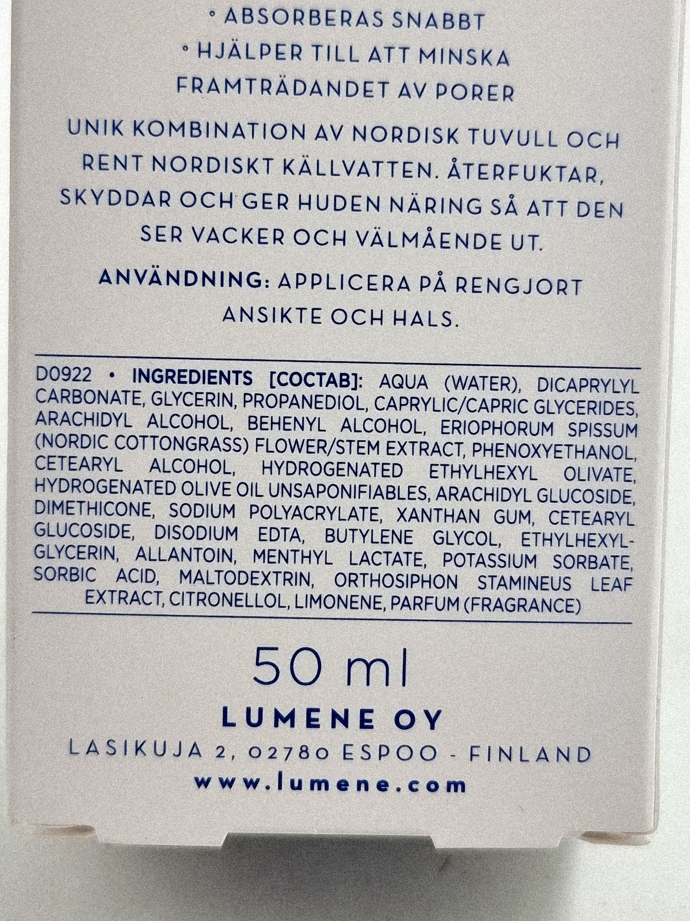 Lumene CLASSIC Дневной крем для жирной и комбинированной кожи, контролирующий блеск, 50 мл (из Финляндии)