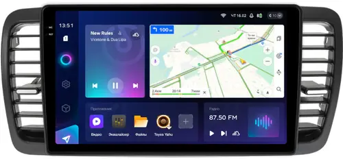 Магнитола для Subaru Legacy 4, Outback 3 2003-2009 (правый руль) - Teyes CC3-2K монитор 9.5" 2K QLED на Android 10, Быстрая, CarPlay, 4G SIM-слот