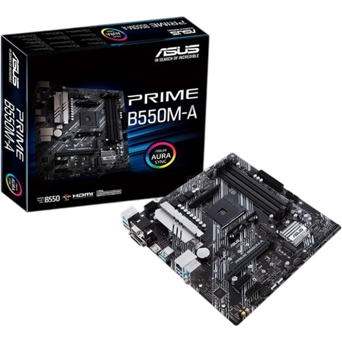 Материнская плата ASUS PRIME B550M-A, AM4/AMD B550/4xDDR4/PCI-Ex16/2xM.2/SB/GLAN/DVI-D/HDMI/VGA/mATX (90MB14I0-M0EAY0)