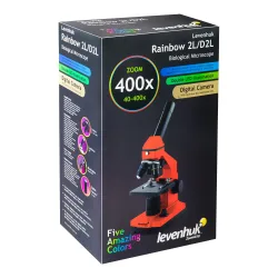 Микроскоп Levenhuk Rainbow 2L Amethyst\Аметист - фирменная упаковка микроскопа