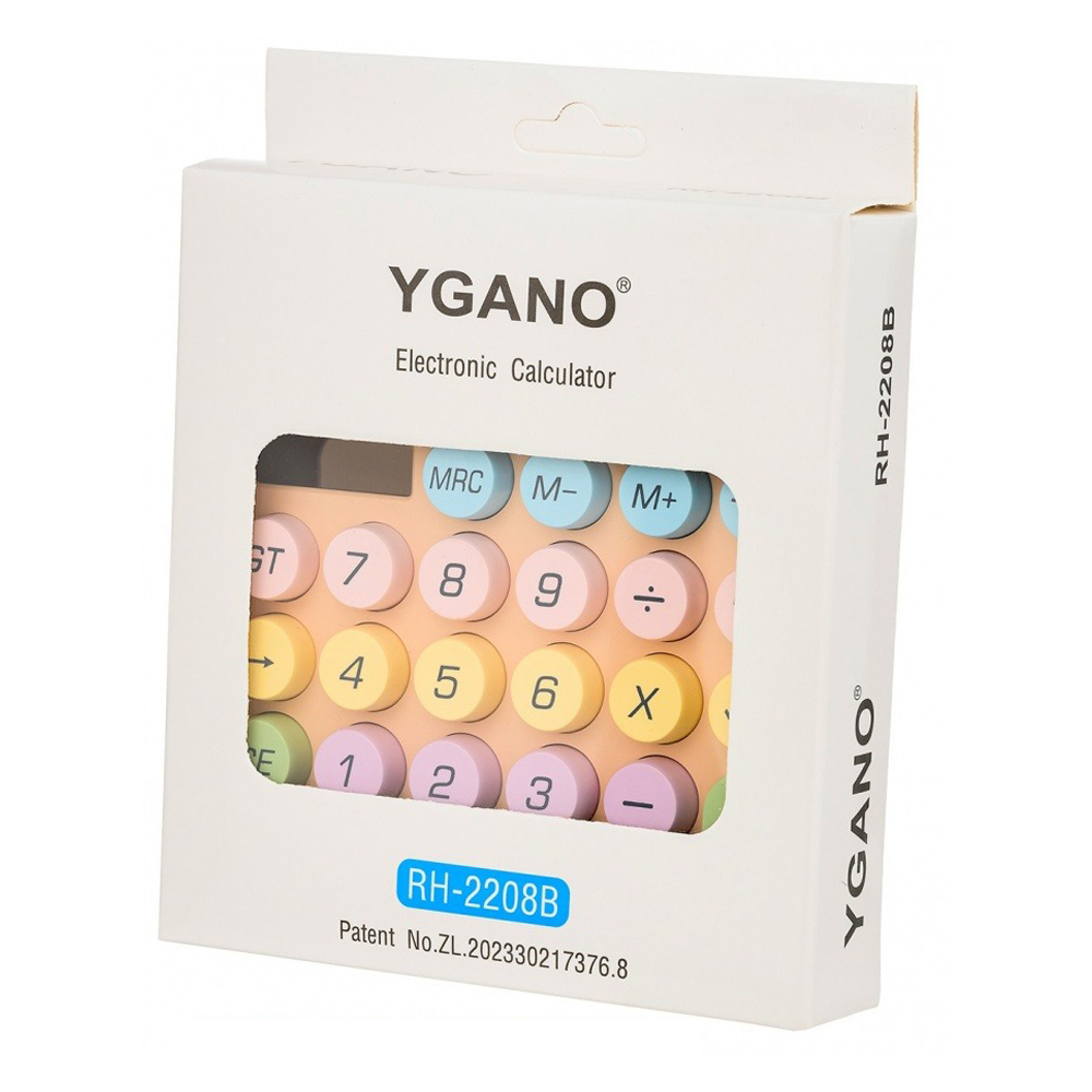 Калькулятор настольный YGANO 12 Bit, двойное питание, 12-разрядный, размер 15,4*14,6*2,6 см