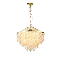 Люстра подвесная NewRgy K72-ф600*H550(530) H GOLD, 12×40 Вт, золотая