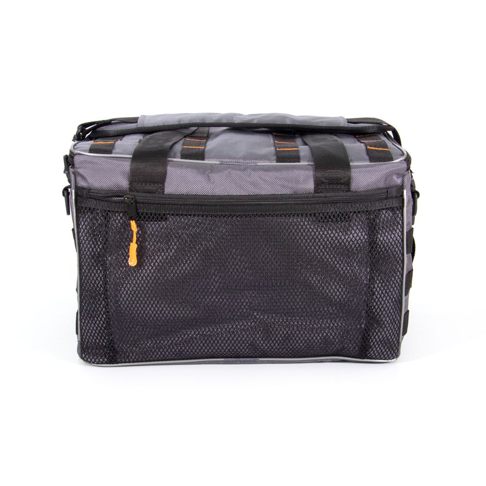 Сумка рыболовная "СЛЕДОПЫТ" Base Lure Bag XL, 38х26х25 см, цв. серый + 5 коробок Luno 28/2/